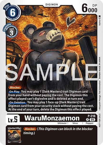 Image for WaruMonzaemon (Official Store Tournament 2026 Vol. 1) (P-216 P) [Digimon Promotion Cards] - Digimon Card Game