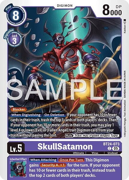 Image for SkullSatamon (BT24-073) [Time Stranger] - Digimon Card Game