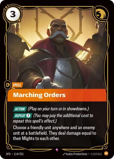 Image for Marching Orders (114/221) [Spiritforged] - Riftbound: League of Legends Trading Card Game