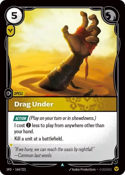 Image for Drag Under (164/221) [Spiritforged] - Riftbound: League of Legends Trading Card Game