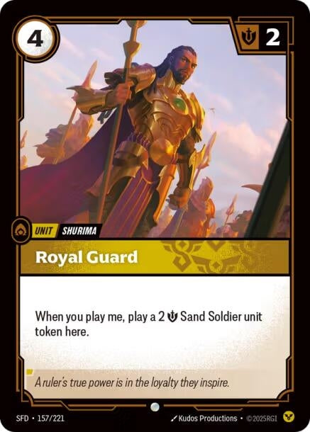 Image for Royal Guard (157/221) [Spiritforged] - Riftbound: League of Legends Trading Card Game