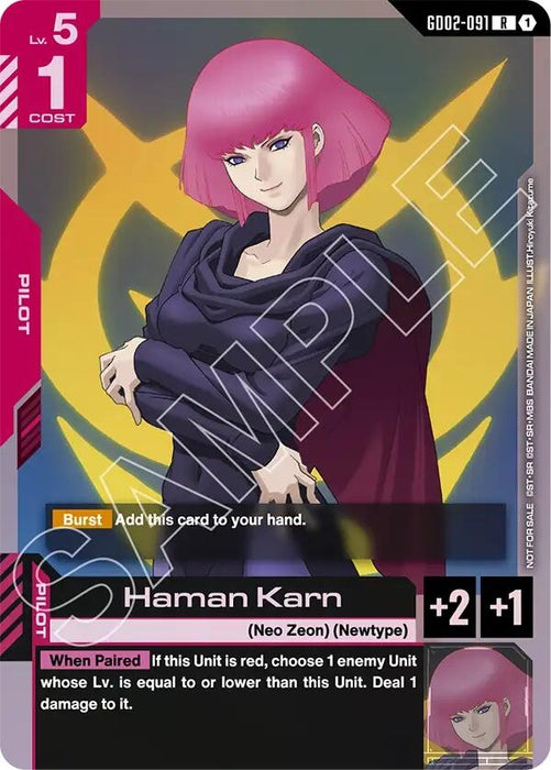 Image for Haman Karn (GD02-091) [Gundam Promotional Cards] - Gundam Card Game