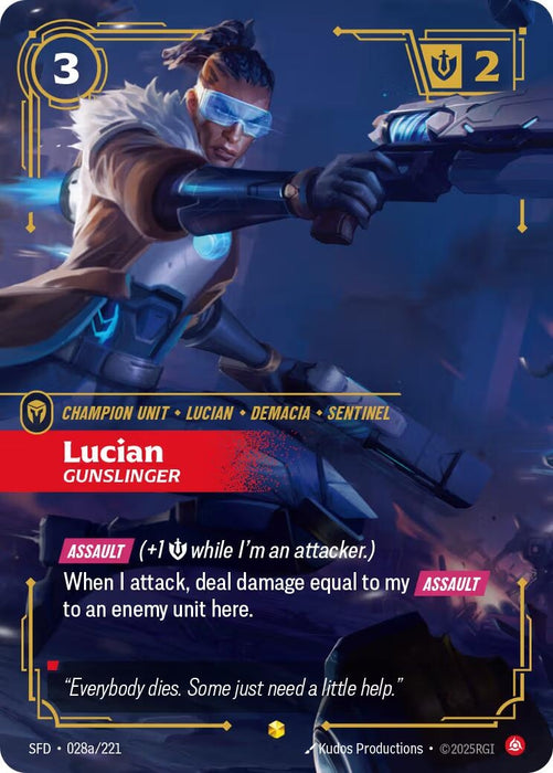 Image for Lucian - Gunslinger (Alternate Art) (028a/221) [Spiritforged] - Riftbound: League of Legends Trading Card Game