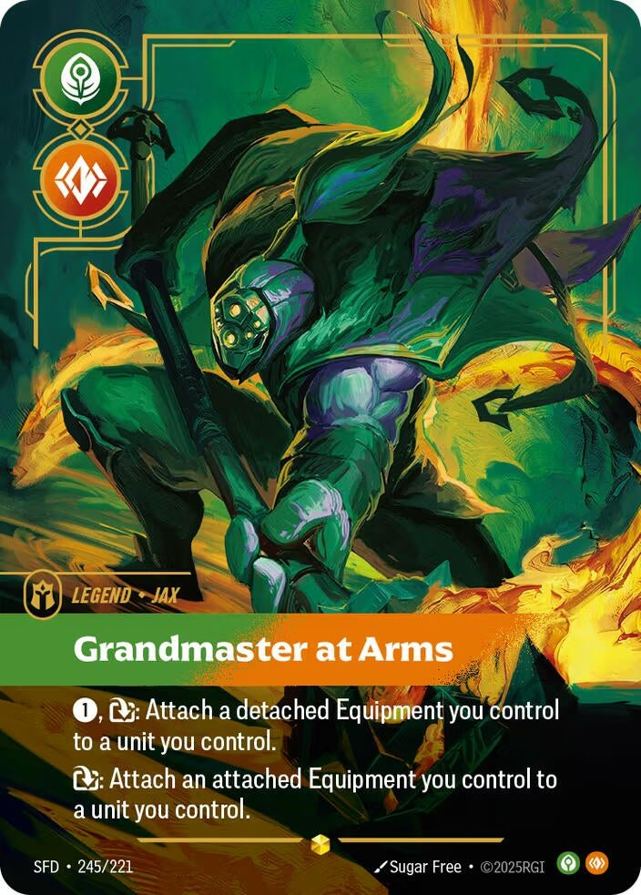 Image for Jax - Grandmaster At Arms (Overnumbered) (245/221) [Spiritforged] - Riftbound: League of Legends Trading Card Game