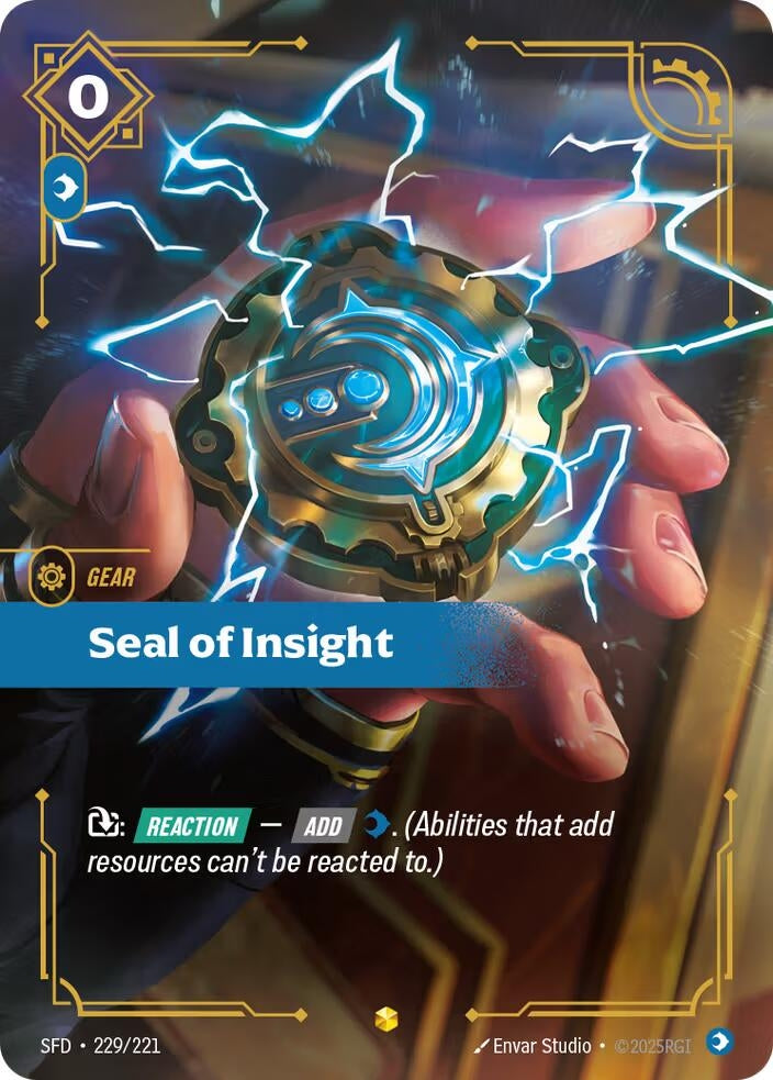 Image for Seal of Insight (Overnumbered) (229/221) [Spiritforged] - Riftbound: League of Legends Trading Card Game