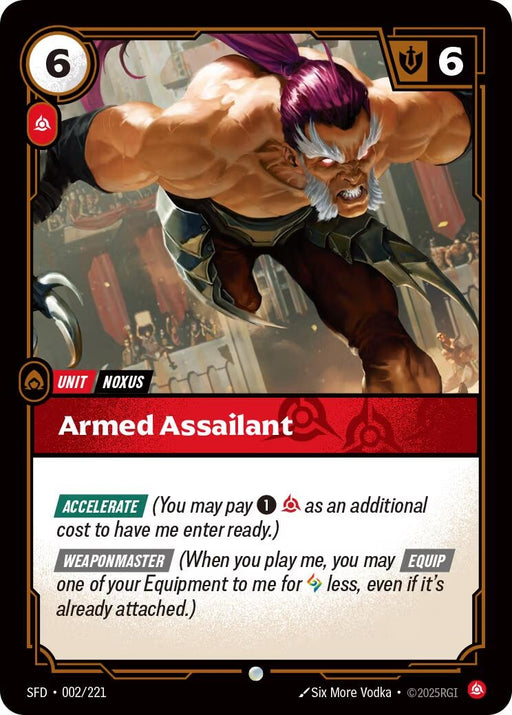 Image for Armed Assailant (002/221) [Spiritforged] - Riftbound: League of Legends Trading Card Game