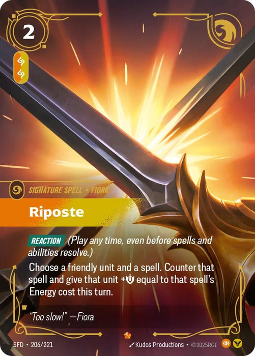 Image for Riposte (206/221) [Spiritforged] - Riftbound: League of Legends Trading Card Game