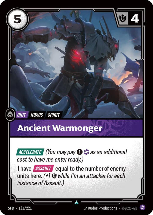 Image for Ancient Warmonger (131/221) [Spiritforged] - Riftbound: League of Legends Trading Card Game