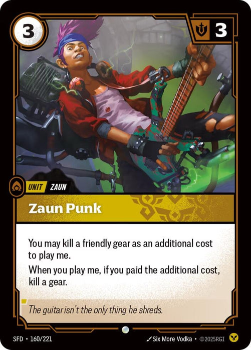Image for Zaun Punk (160/221) [Spiritforged] - Riftbound: League of Legends Trading Card Game
