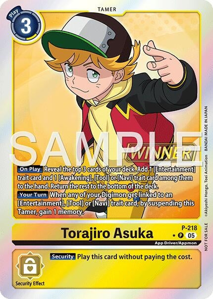 Image for Torajiro Asuka (Official Store Tournament 2026 Vol. 1 Winner) (P-218 P) [Digimon Promotion Cards] - Digimon Card Game