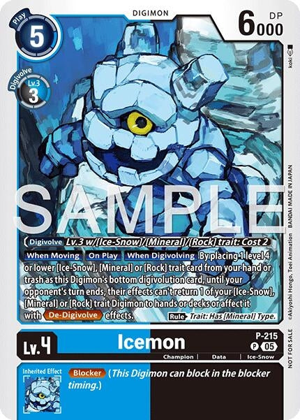 Image for Icemon (Official Store Tournament 2026 Vol. 1) (P-215 P) [Digimon Promotion Cards] - Digimon Card Game