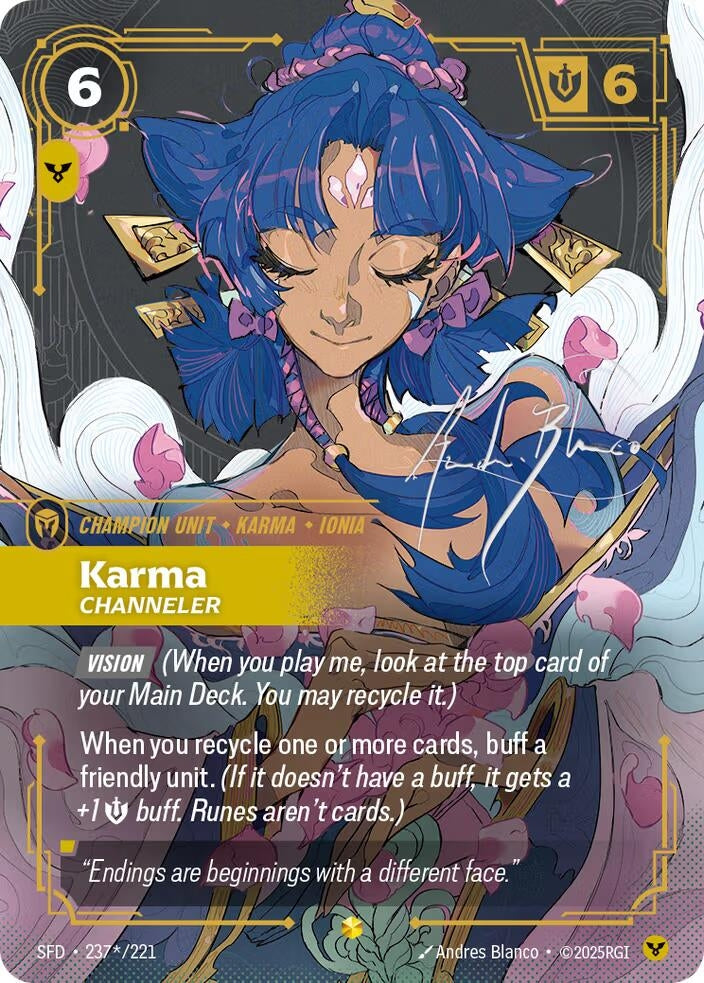 Image for Karma - Channeler (Signature) (237*/221) [Spiritforged] - Riftbound: League of Legends Trading Card Game