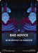 Image for Bad Advice Theme Card (20) - Magic: The Gathering