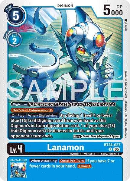 Image for Lanamon (BT24-027 R) [Time Stranger] - Digimon Card Game