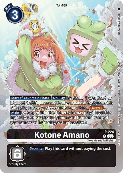 Image for Kotone Amano (Time Stranger Box Topper) (P-224 P) [Digimon Promotion Cards] - Digimon Card Game