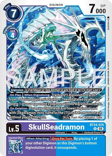 Image for SkullSeadramon (BT24-074 R) [Time Stranger] - Digimon Card Game