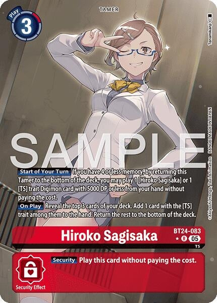 Image for Hiroko Sagisaka (Alternate Art) (BT24-083 R) [Time Stranger] - Digimon Card Game