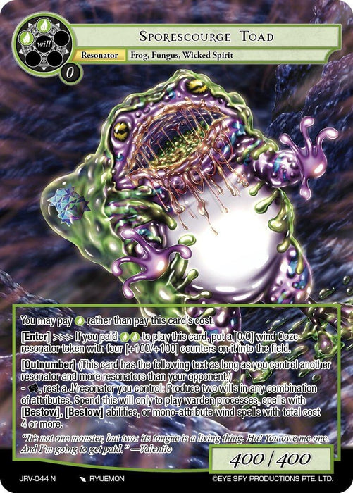 Image for Sporescourge Toad (JRV-044 N) [Journey to Ravidra] - Force of Will