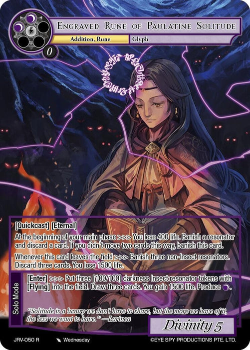 Image for Engraved Rune of Paulatine Solitude (JRV-050 R) [Journey to Ravidra] - Force of Will