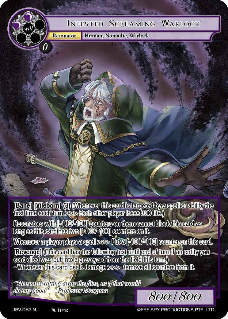 Image for Infested Screaming Warlock (JRV-053 N) [Journey to Ravidra] - Force of Will