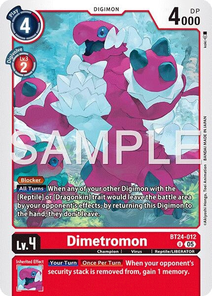 Image for Dimetromon (BT24-012 U) [Time Stranger] - Digimon Card Game