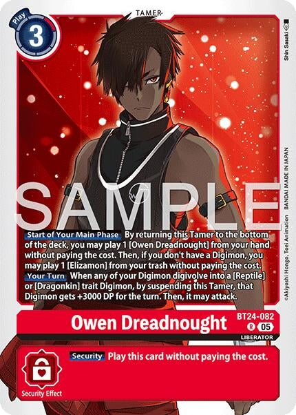 Image for Owen Dreadnought (BT24-082 R) [Time Stranger] - Digimon Card Game