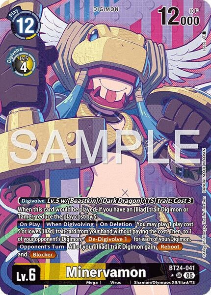 Image for Minervamon (Alternate Art) (BT24-041 SR) [Time Stranger] - Digimon Card Game