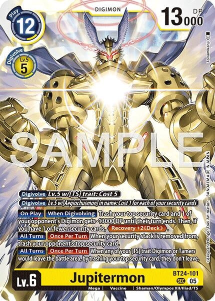 Image for Jupitermon (BT24-101 SEC) [Time Stranger] - Digimon Card Game