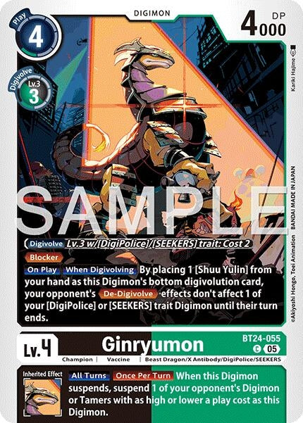 Image for Ginryumon (BT24-055 C) [Time Stranger] - Digimon Card Game
