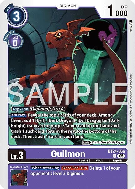Image for Guilmon (BT24-066 C) [Time Stranger] - Digimon Card Game
