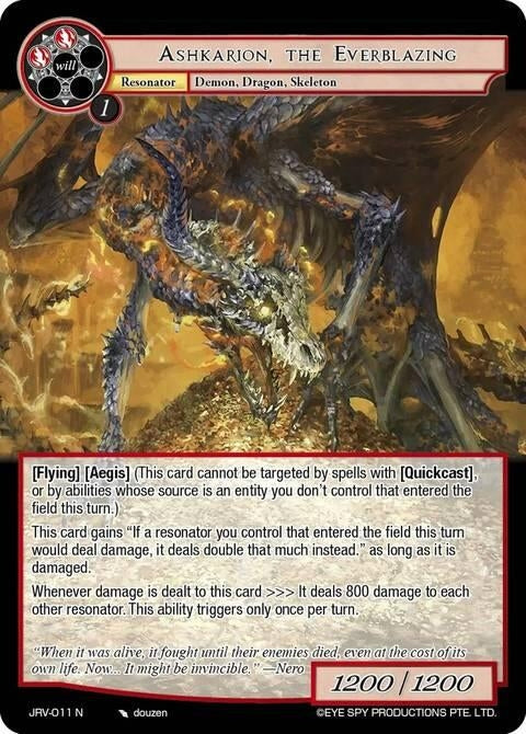 Image for Ashkarion, the Everblazing (JRV-011 N) [Journey to Ravidra] - Force of Will