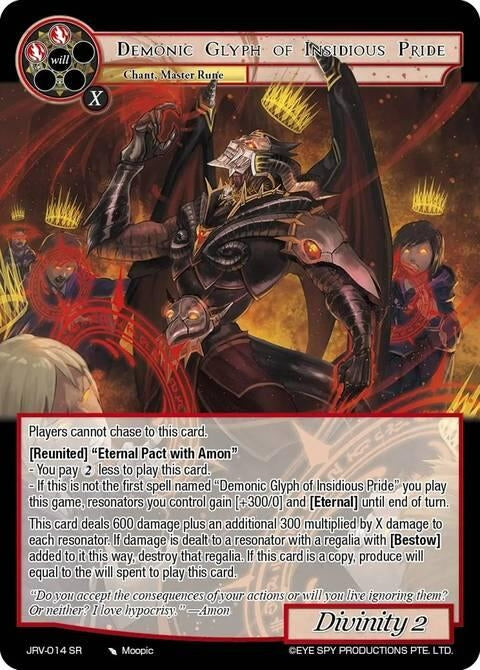 Image for Demonic Glyph of Insidious Pride (JRV-014 SR) [Journey to Ravidra] - Force of Will