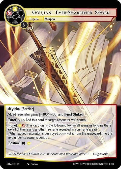 Image for Goujian, Ever-Sharpened Sword (JRV-061 R) [Journey to Ravidra] - Force of Will