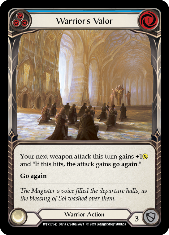 Warrior's Valor (Blue) (WTR131) [Welcome to Rathe]