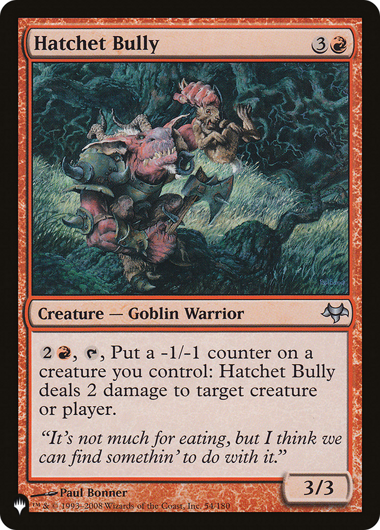 Hatchet Bully (54/180) [The List Reprints]