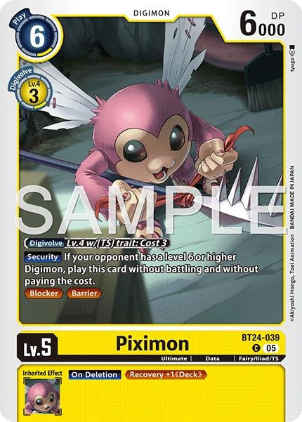 Image for Piximon (BT24-039 C) [Time Stranger] - Digimon Card Game