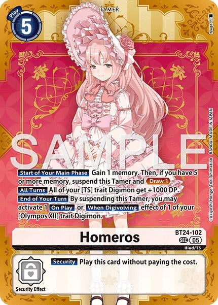 Image for Homeros (BT24-102 SEC) [Time Stranger] - Digimon Card Game