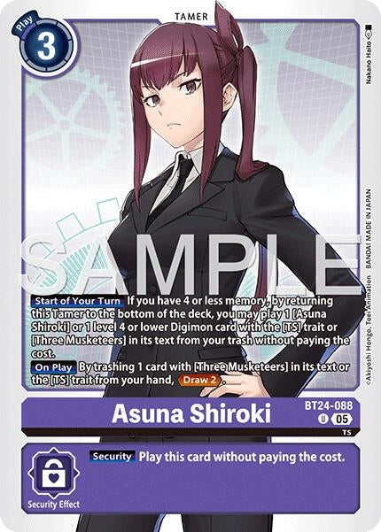 Image for Asuna Shiroki (Alternate Art) (BT24-088 UC) [Time Stranger] - Digimon Card Game
