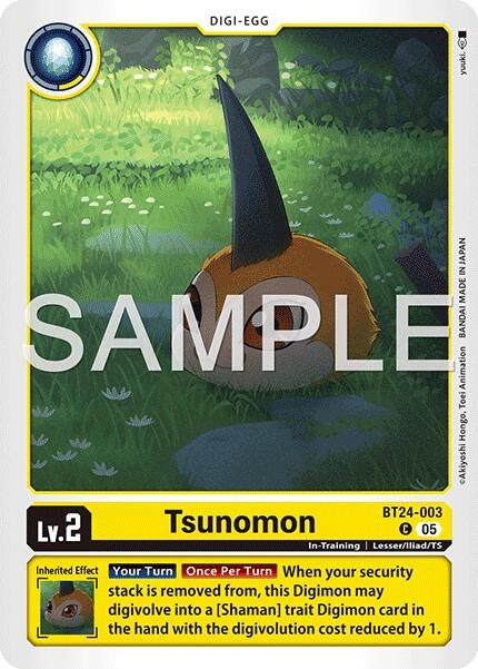 Image for Tsunomon (BT24-003) (BT24-003 C) [Time Stranger] - Digimon Card Game