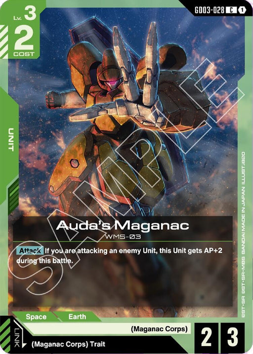 Image for Auda's Maganac (GD03-028) - Gundam Card Game