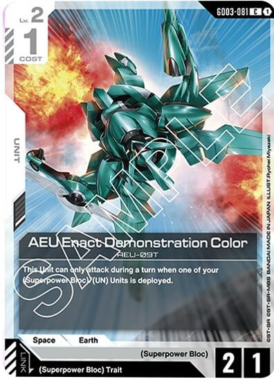 Image for AEU Enact Demonstration Color (GD03-081) - Gundam Card Game