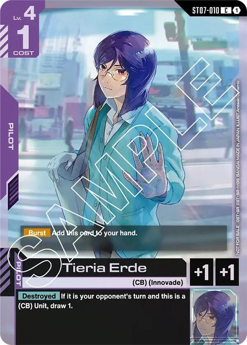 Image for Tieria Erde (Store Tournament Participant Pack 03) (ST07-010) - Gundam Card Game