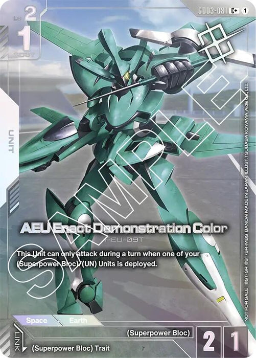 Image for AEU Enact Demonstration Color (Store Tournament Winner Pack 03) (GD03-081) - Gundam Card Game