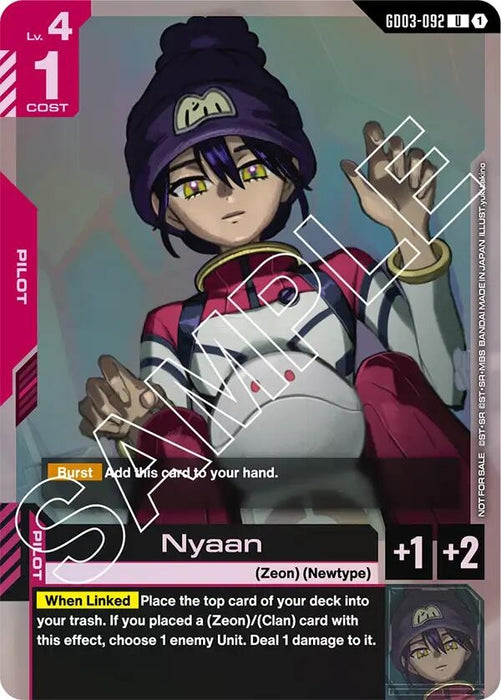 Image for Nyaan (Store Tournament Participant Pack 03) (GD03-092) - Gundam Card Game