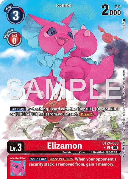 Image for Elizamon (Box Topper) (BT24-008 U) [Time Stranger] - Digimon Card Game