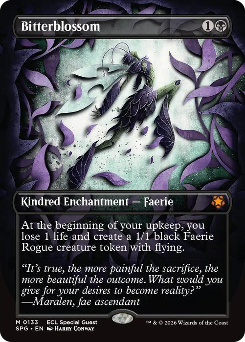 Image for Bitterblossom (Borderless) (133) - Magic: The Gathering
