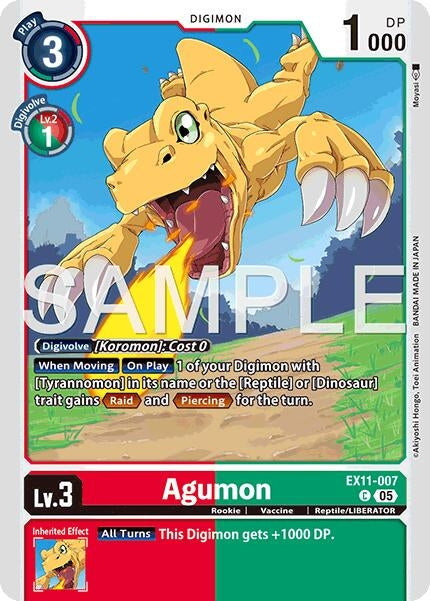 Image for Agumon (EX11-007 C) [Dawn of Liberator] - Digimon Card Game