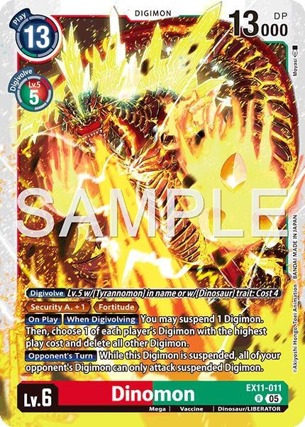 Image for Dinomon (EX11-011 R) [Dawn of Liberator] - Digimon Card Game