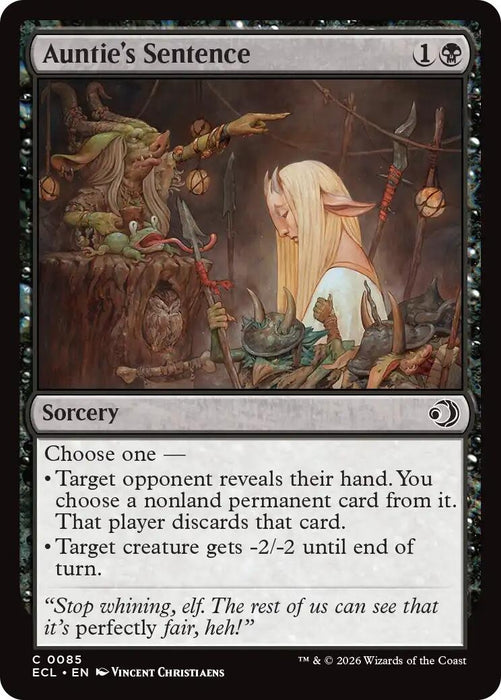 Image for Auntie's Sentence (85) - Magic: The Gathering