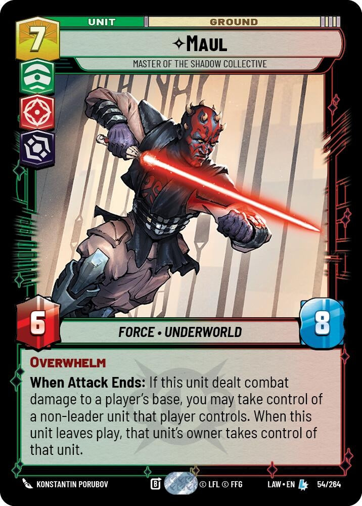 Image for Maul - Master of the Shadow Collective (54/264) - Star Wars: Unlimited